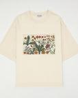 POLLIN Signature 01 oversized T-shirt in ecru, front view