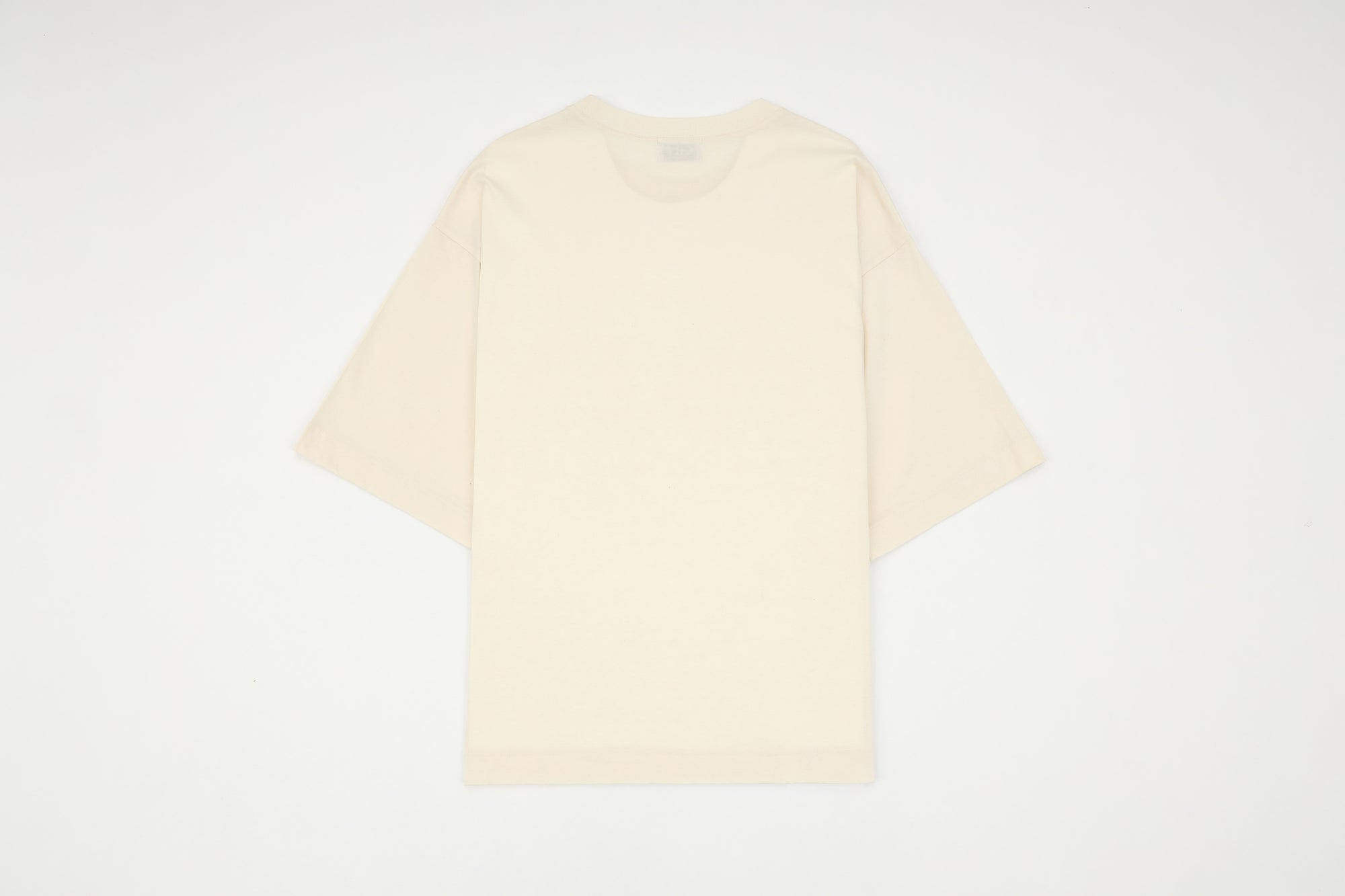 POLLIN Signature 05 oversized T-shirt in ecru, back view