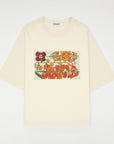 POLLIN Signature 09 oversized T-shirt in ecru, front view